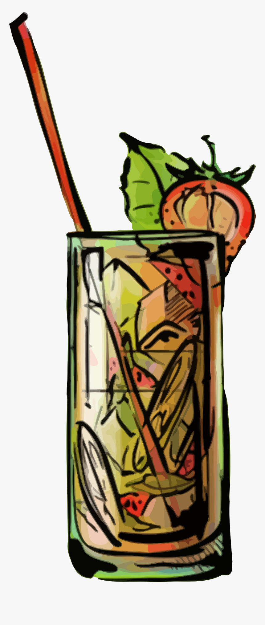 Strawberry Mojito Cocktail Clip Arts - Transparent Mojito Clip Art, HD Png Download, Free Download