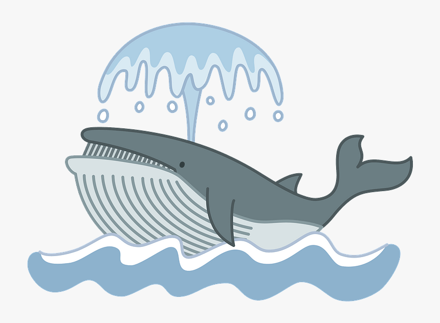 Blue Whale Clipart - クジラ イラスト 潮, HD Png Download, Free Download