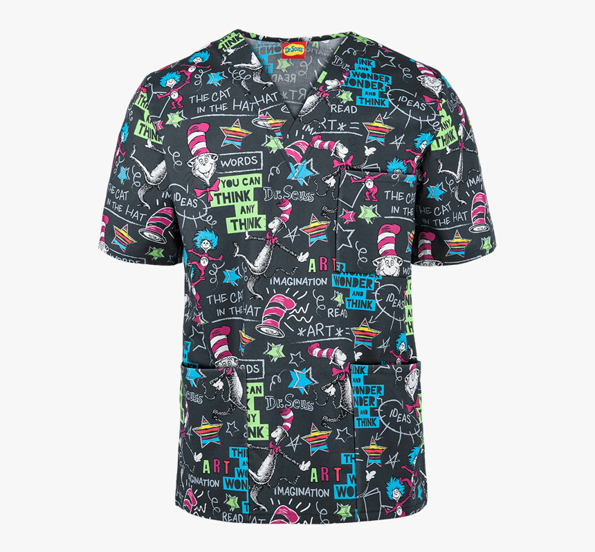 Dr Seuss Printed Scrub Top Tf701 - Active Shirt, HD Png Download, Free Download