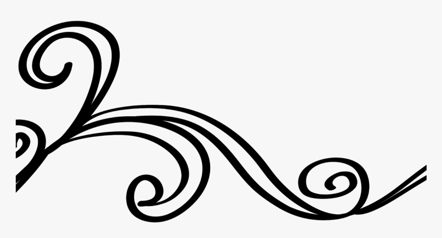 Swirl Black Design Png , Png Download - Clip Art Swirly Designs, Transparent Png, Free Download