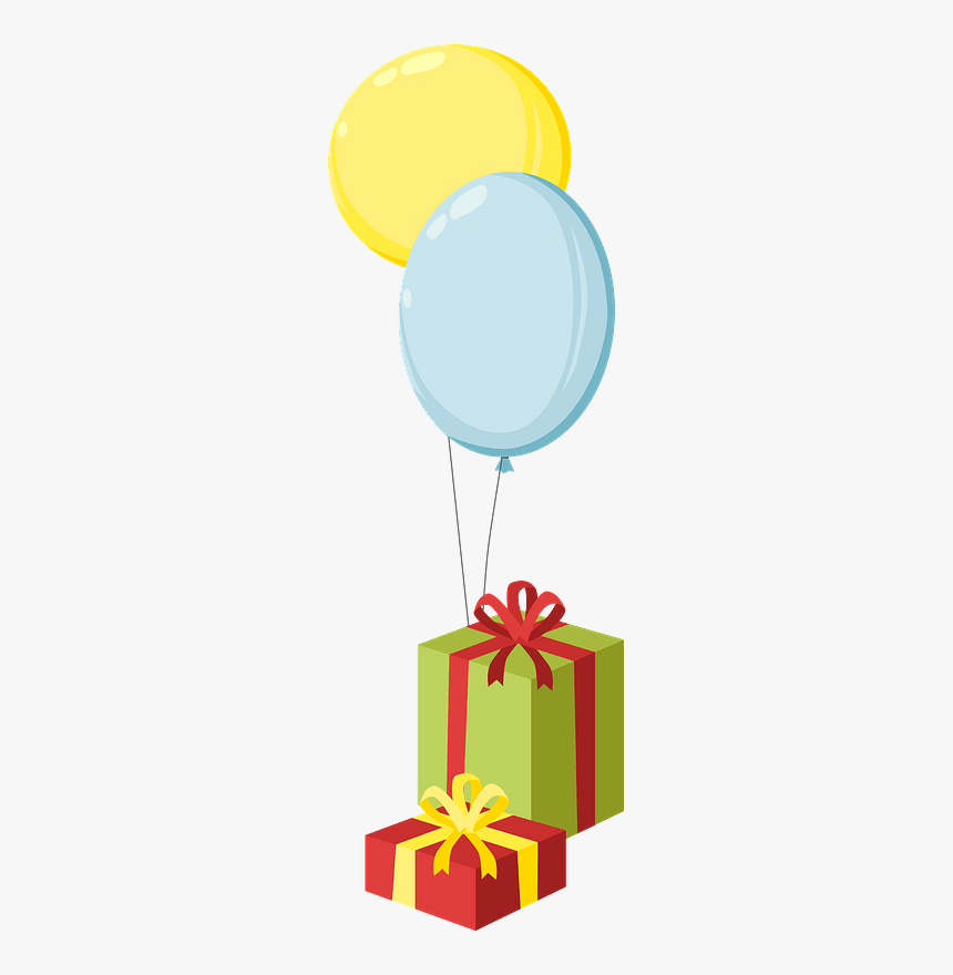 Birthday Gifts And Balloons Clipart, HD Png Download, Free Download