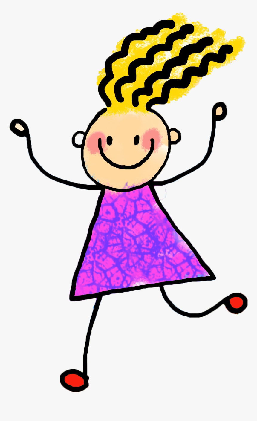 Running Girl Cartoon - Positive Thinking Cartoon Girl, HD Png Download, Free Download