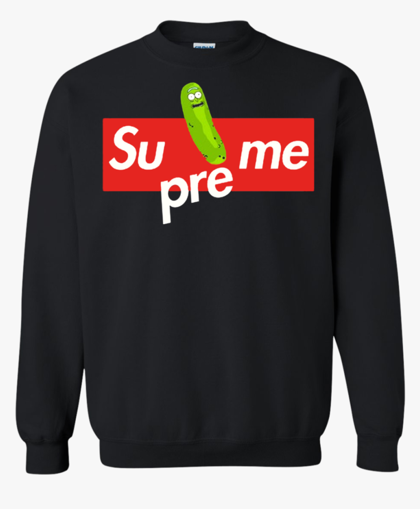 Pickle Rick And Supreme Logo Funny T Shirt Sweatshirt Saba Banana HD Png Download kindpng