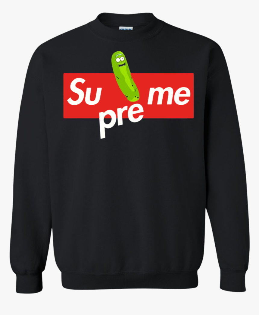 Pickle Rick And Supreme Logo Funny T Shirt Sweatshirt - Saba Banana, HD Png Download, Free Download