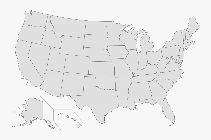 Transparent North America Outline Png - Blank Map Of Us Congressional Districts, Png Download, Free Download