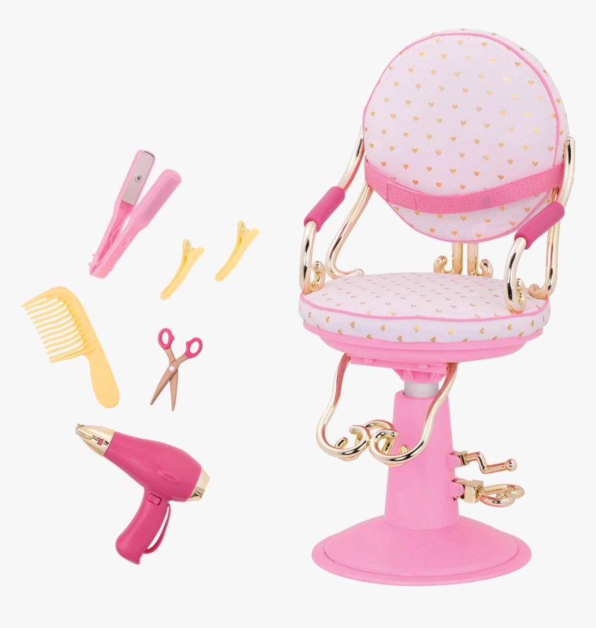 Sitting Pretty Salon Chair Gold Hearts All Components - Generation Dolls Hair Dressers, HD Png Download, Free Download