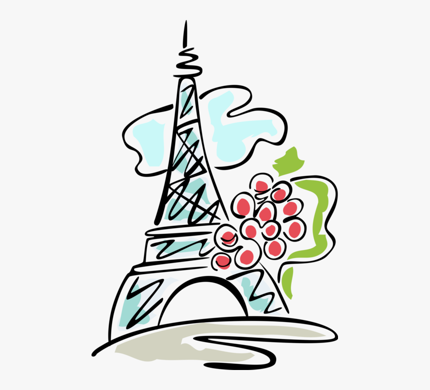 Vector Illustration Of Eiffel Tower, Paris, France, HD Png Download, Free Download