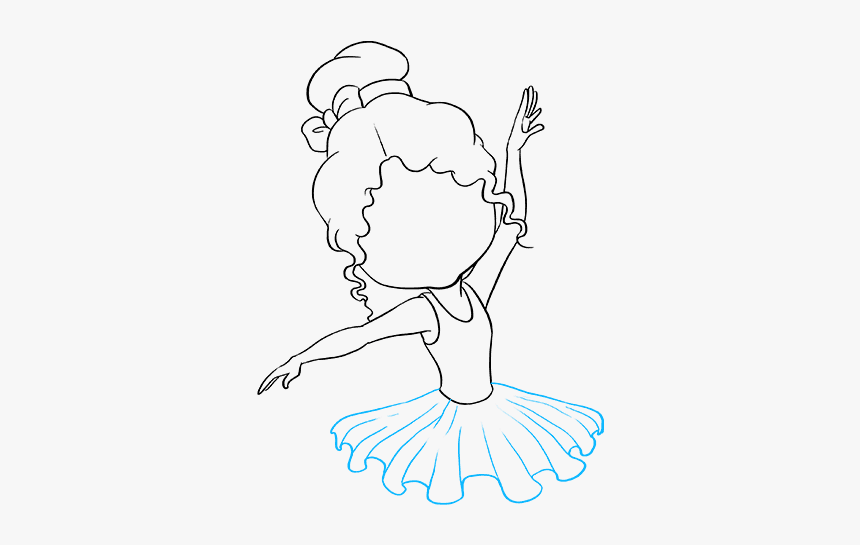 How To Draw - Easy How To Draw A Ballerina, Png Download -