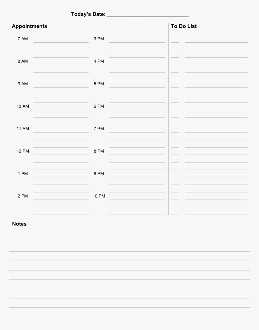 Daily Agenda To Do List Main Image - Slope, HD Png Download, Free Download
