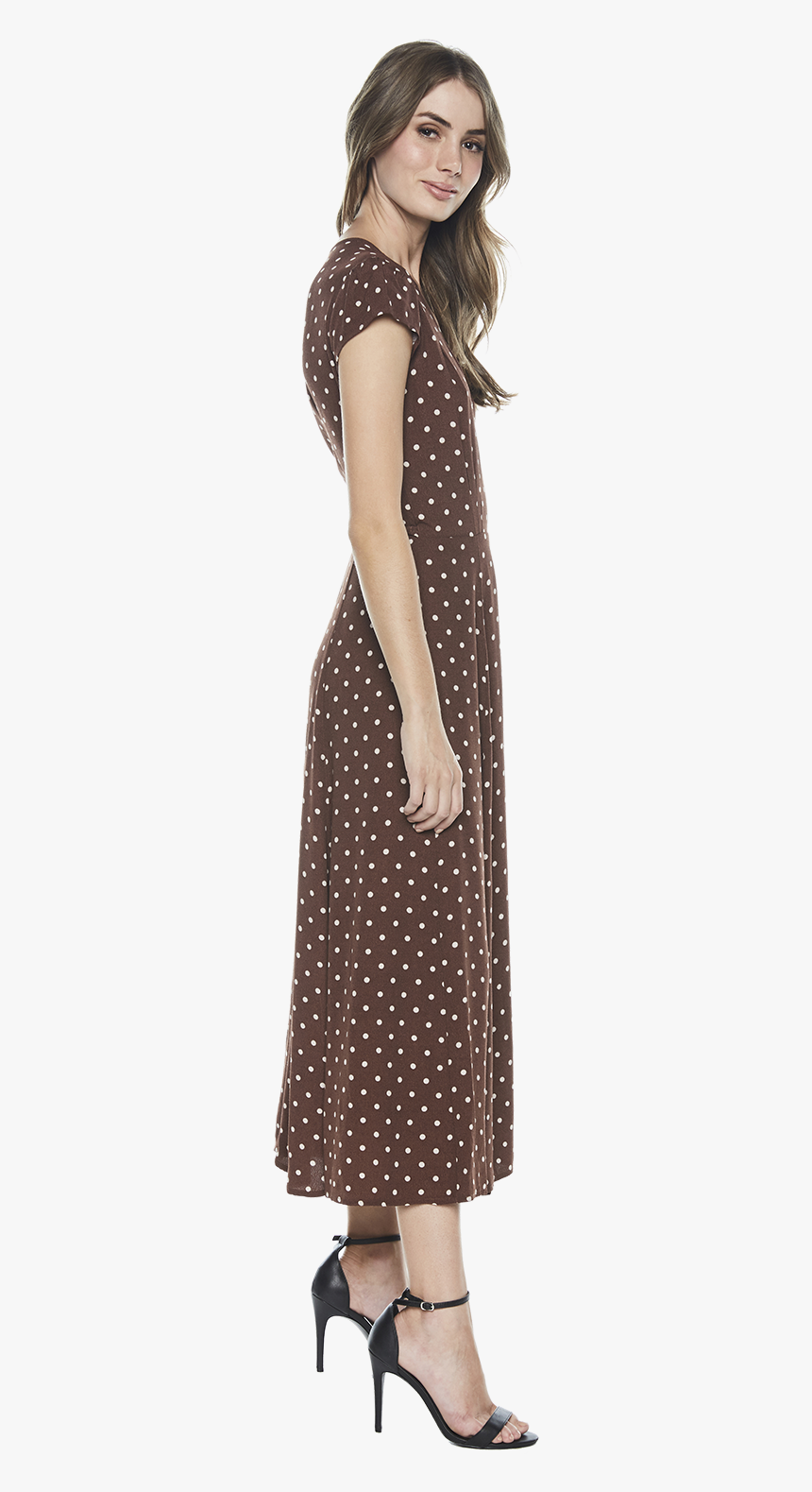 Polka-dot Wrap Dress In Colour Brunette - Polka Dot, HD Png Download, Free Download