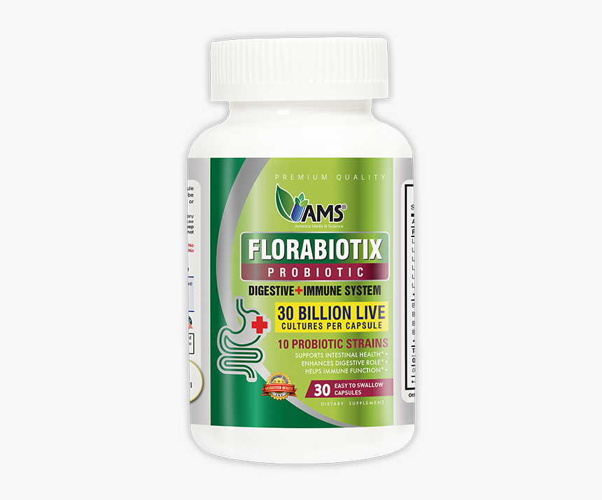 Ams Florabiotix Probiotic 30 Caps, HD Png Download, Free Download
