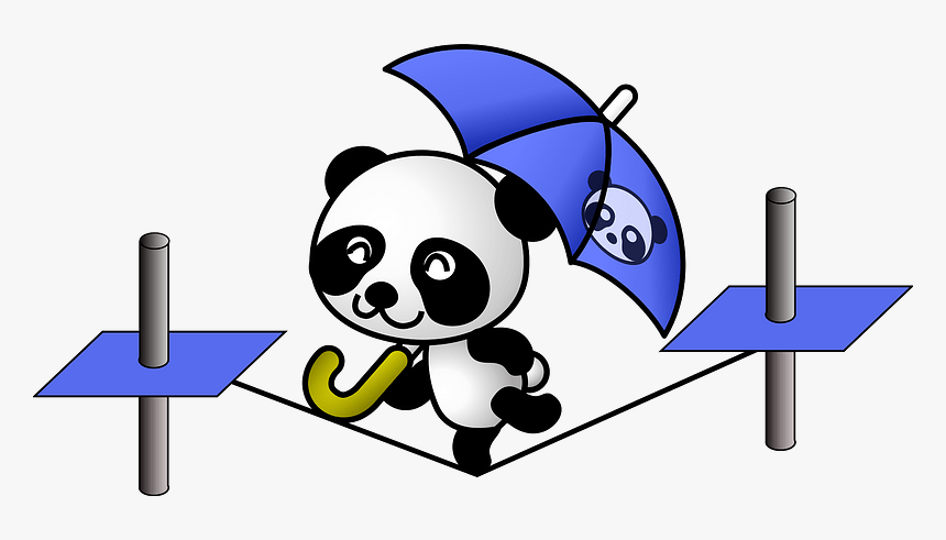 Panda Tightrope Walker Clipart - Tightrope Walker Circus Clipart, HD Png Download, Free Download