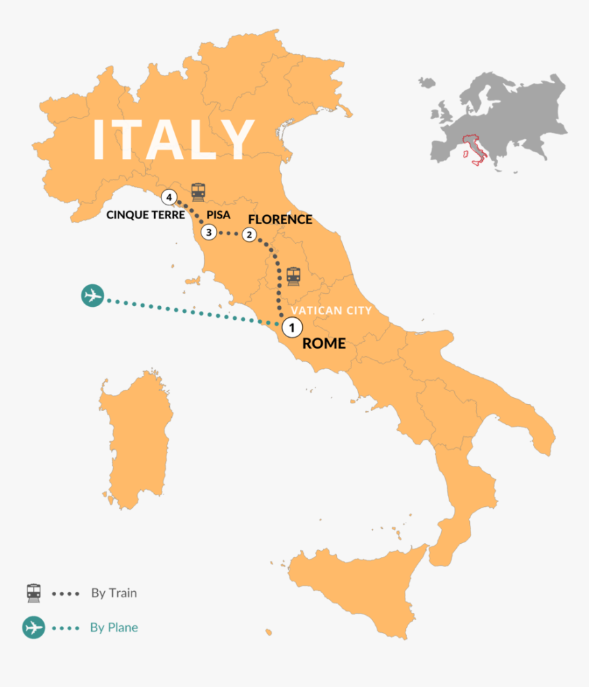 Italy Map - Map Of Italy, HD Png Download, Free Download