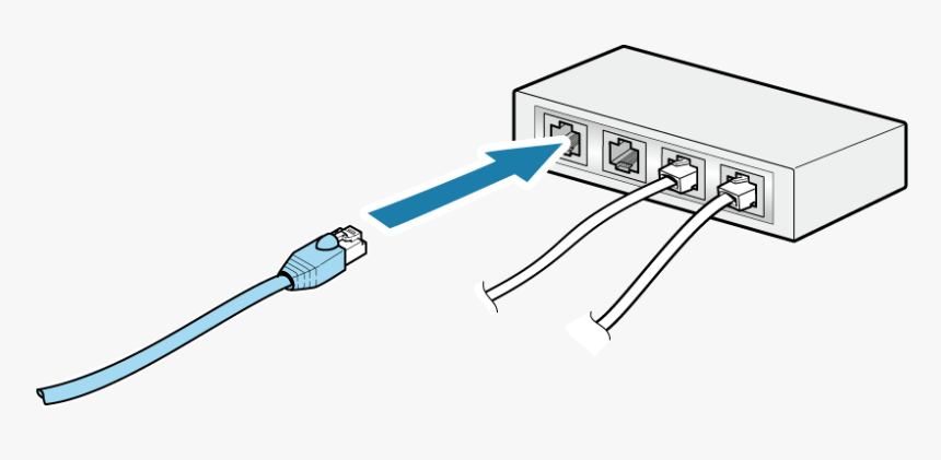 Hub With Lan Cable, HD Png Download, Free Download