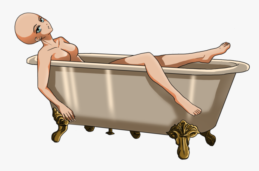 Female In Bath Tub Base Png - Base Girl Female Anime, Transparent Png, Free Download