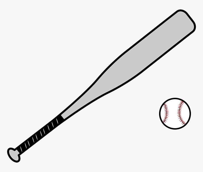 Baseball Bat Sports Clipart - Construccion De Un Rombo, HD Png Download, Free Download