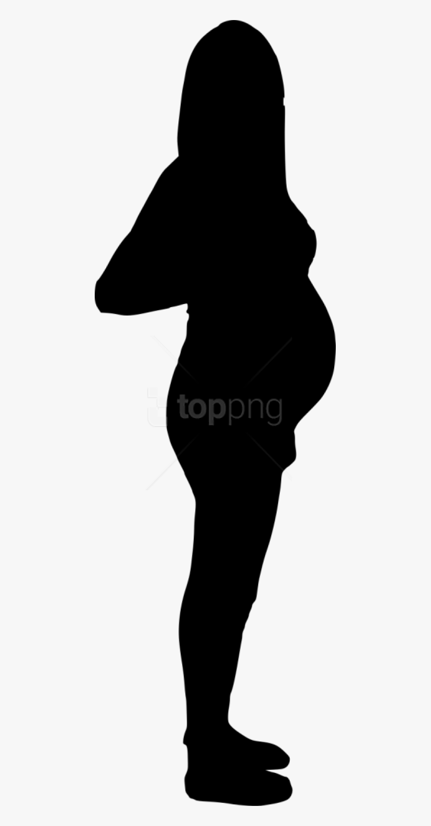 Free Png Pregnant Woman Silhouette Png Images Transparent - Silhouette Of Girl Back, Png Download, Free Download