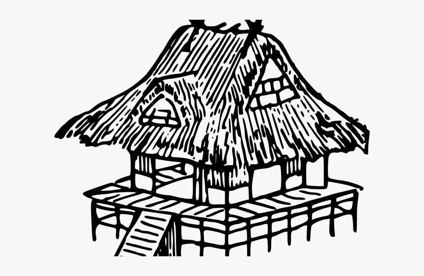 Hut Clipart Japanese - Hut Clipart Black And White, HD Png Download, Free Download