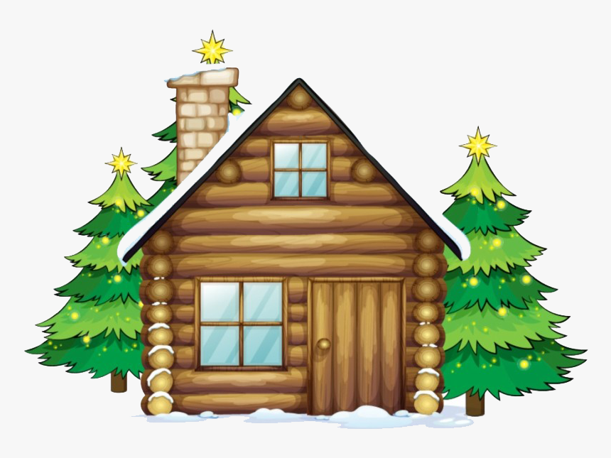Christmas Chimney Transparent Images Png - Log Cabin Clipart, Png Download, Free Download