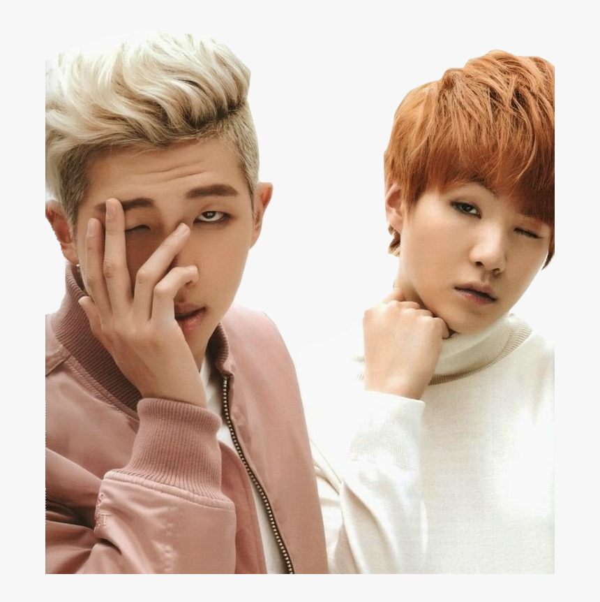 Download Yoongi And Namjoon Clipart Rm Suga Bts Hair - Bts Suga And Rm, HD Png Download, Free Download