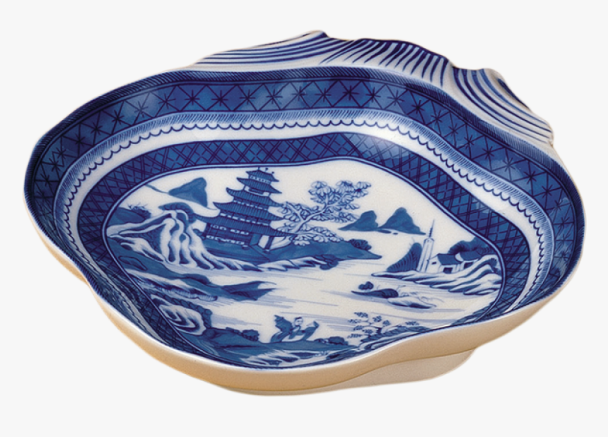 Mottahedeh Blue Canton Blue Canton Shell Dish , Png - Blue And White Porcelain, Transparent Png, Free Download