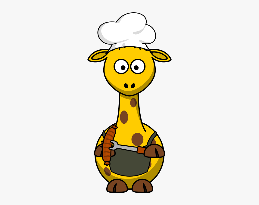 Vector Image Of Chef Giraffe - Cartoon Giraffe, HD Png Download, Free Download