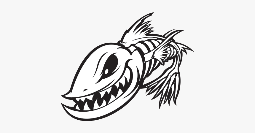 Fish Skeleton Fishbones - Gambar Ikan Monster, HD Png Download, Free Download