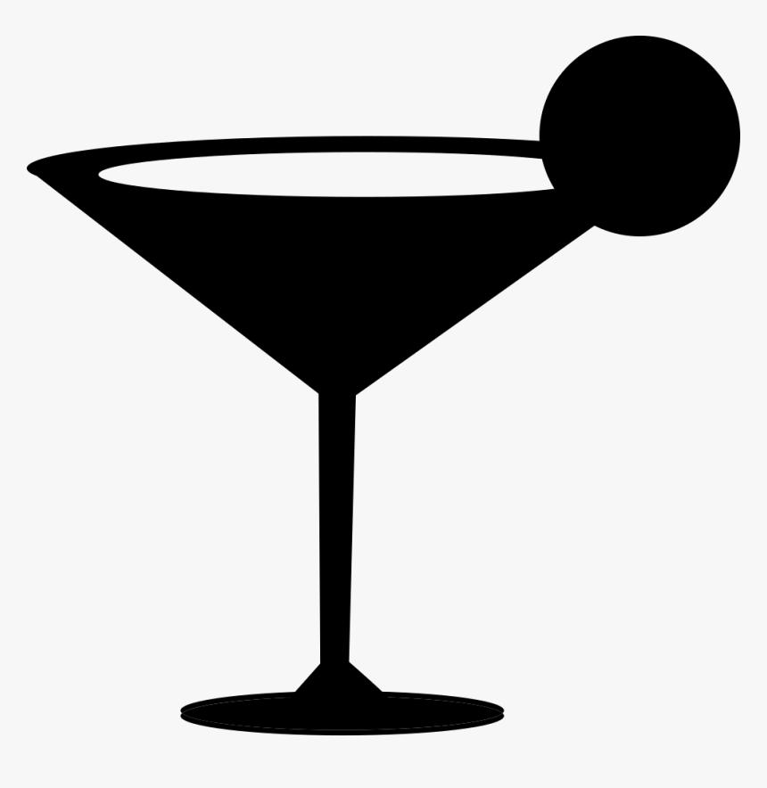 Transparent Wine Glass Icon Png - White Cartoon Martini Glass, Png Download, Free Download