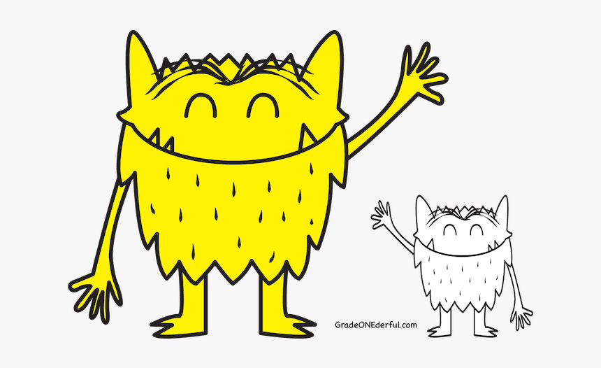 Monster Book Clipart Clip Art Free Stock Feelings Are - Color Monster Coloring Pages, HD Png Download, Free Download