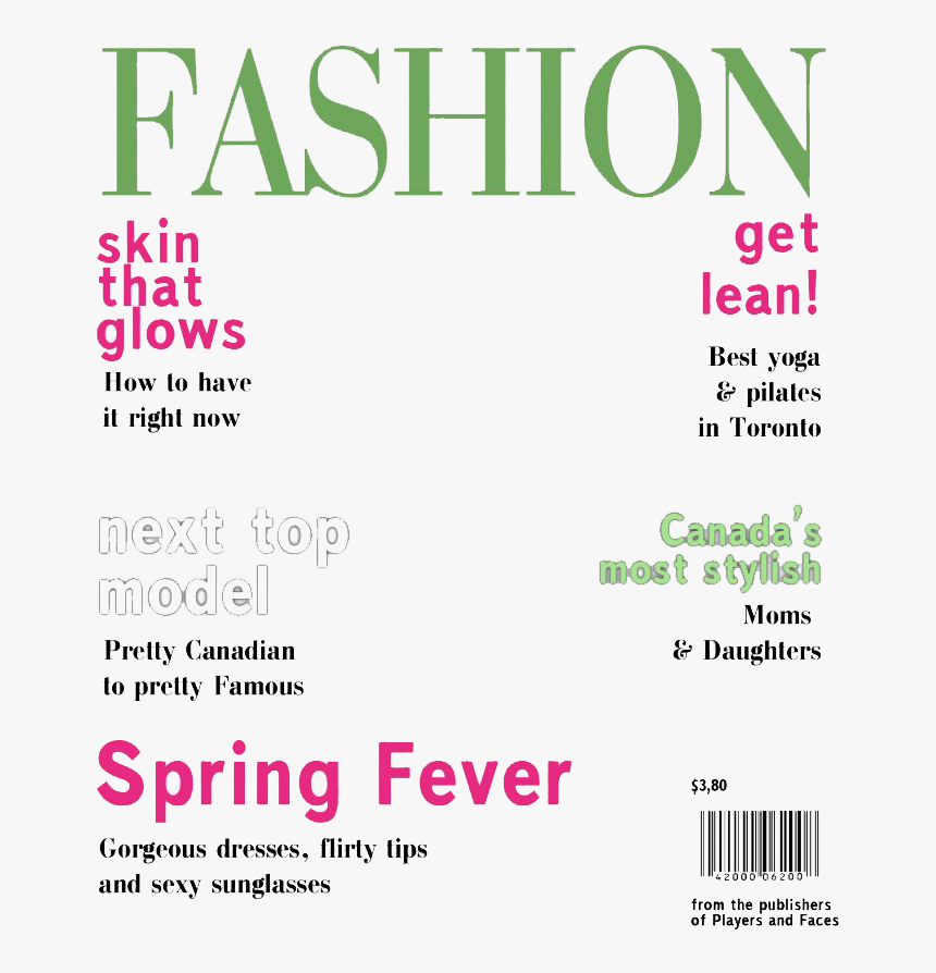 Fashion Magazine Cover Transparent - International Fashion Group, HD Png Download, Free Download