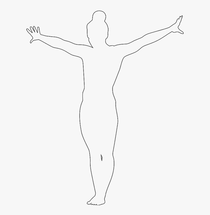 Outline Gymnast Silhouette, HD Png Download, Free Download
