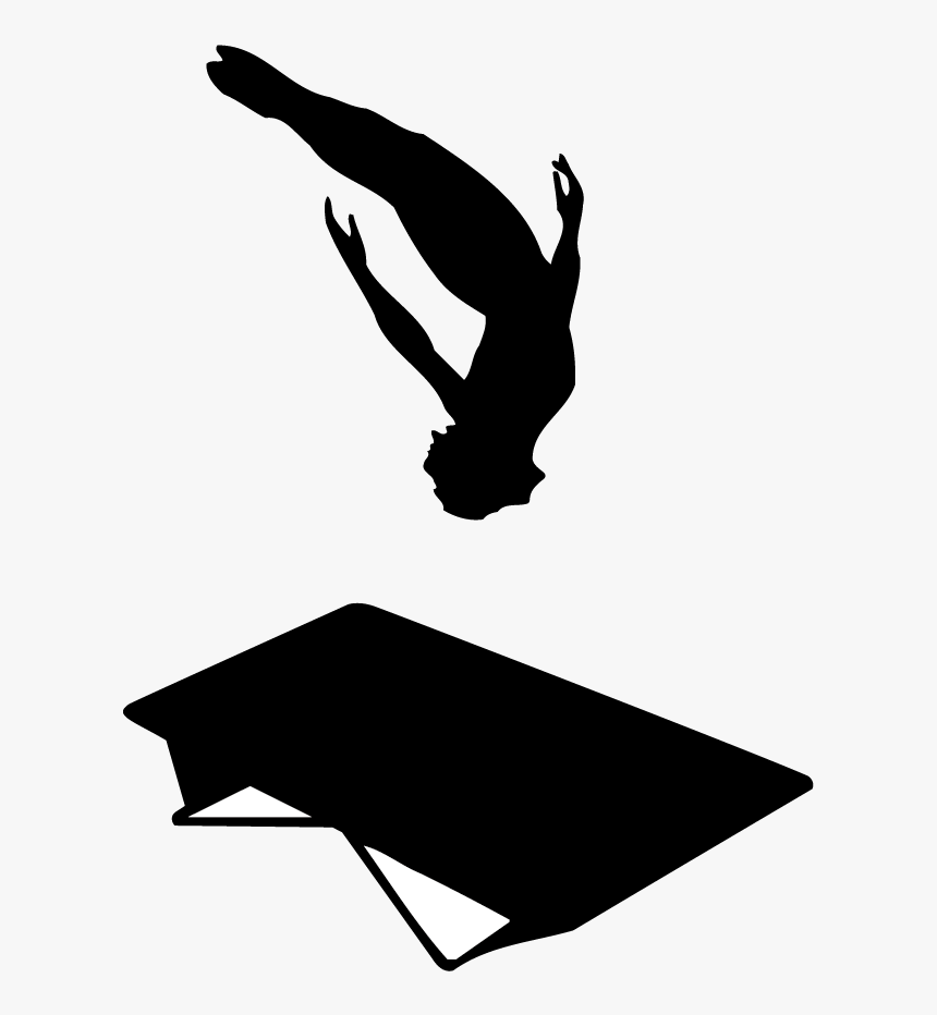 Tumbling Silhouette At Getdrawings - Gymnastics Trampoline Silhouette, HD Png Download, Free Download