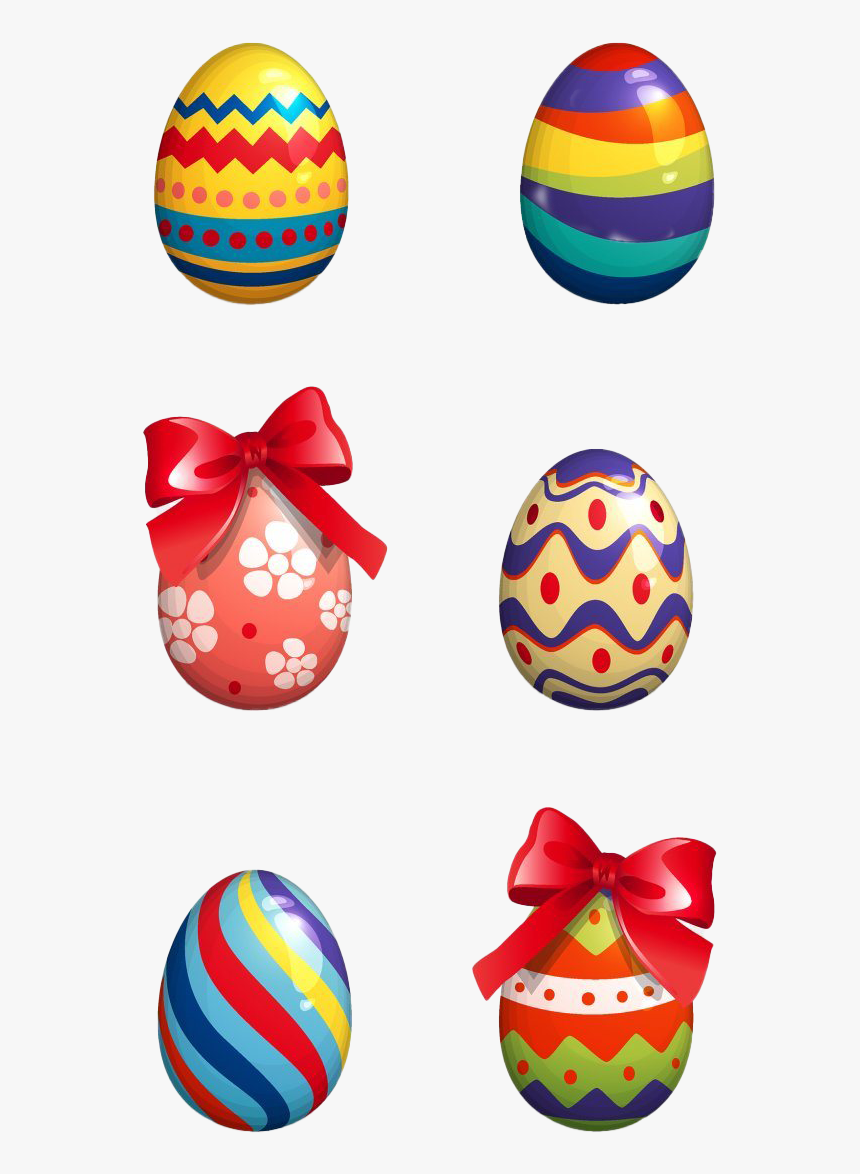 Colorful Easter Egg Background Png - Easter Egg Bunny Design, Transparent Png, Free Download