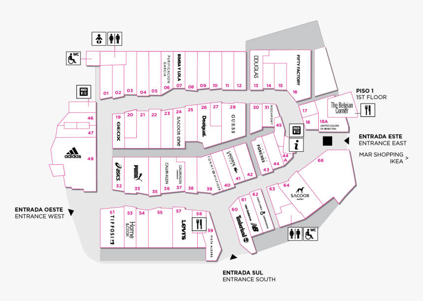 Centeplan Designer Outlet Algarve - Plan, HD Png Download, Free Download