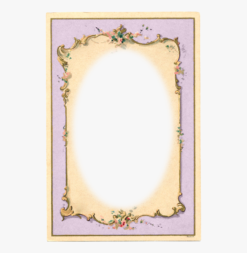 Vintage Frame ~ Zibi Vintage Scrap - Blank Page With Border Design, HD Png Download, Free Download