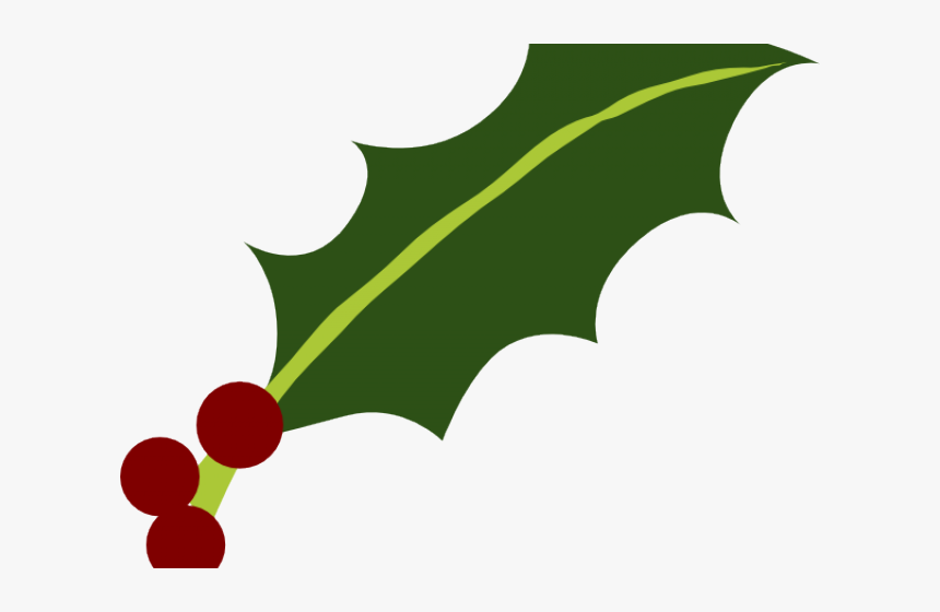 Holly Leaves And Berries Png , Png Download - Transparent Background Holly Leaves Clipart, Png Download, Free Download