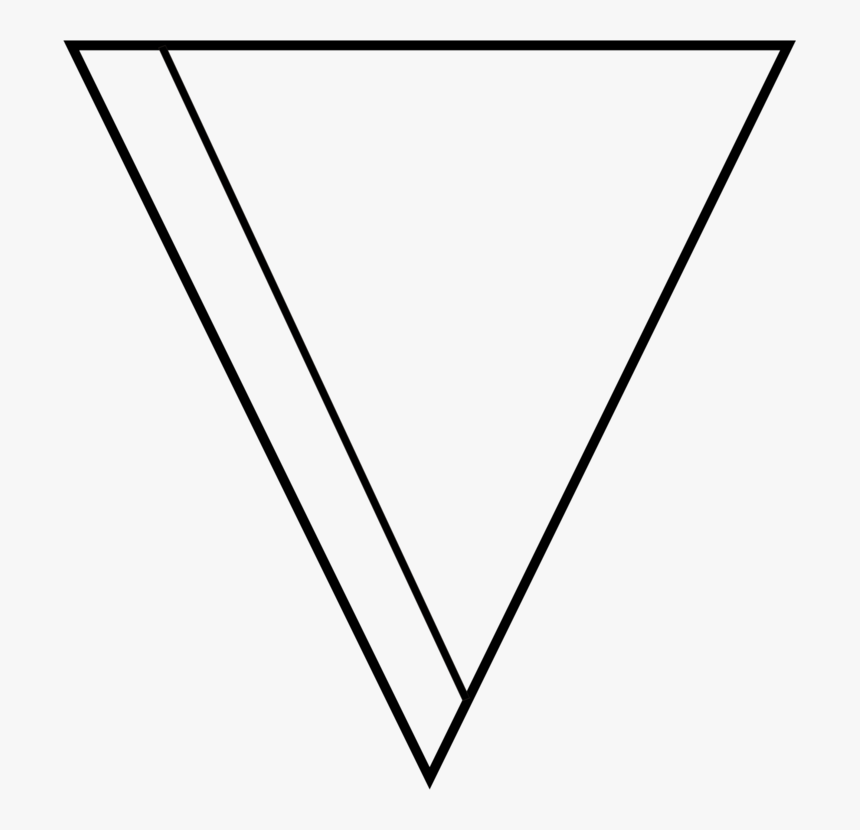 Equilateral Triangle Shape Geometry Mathematics - White Upside Down Triangle, HD Png Download, Free Download