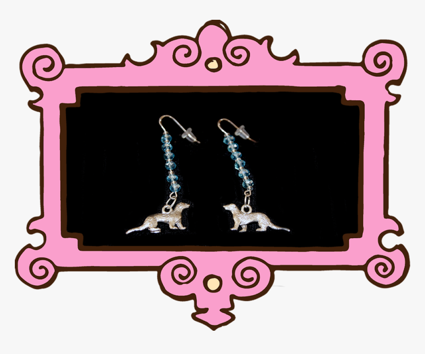 Blue Sparkle Ferret Earrings - Frames Clipart, HD Png Download, Free Download