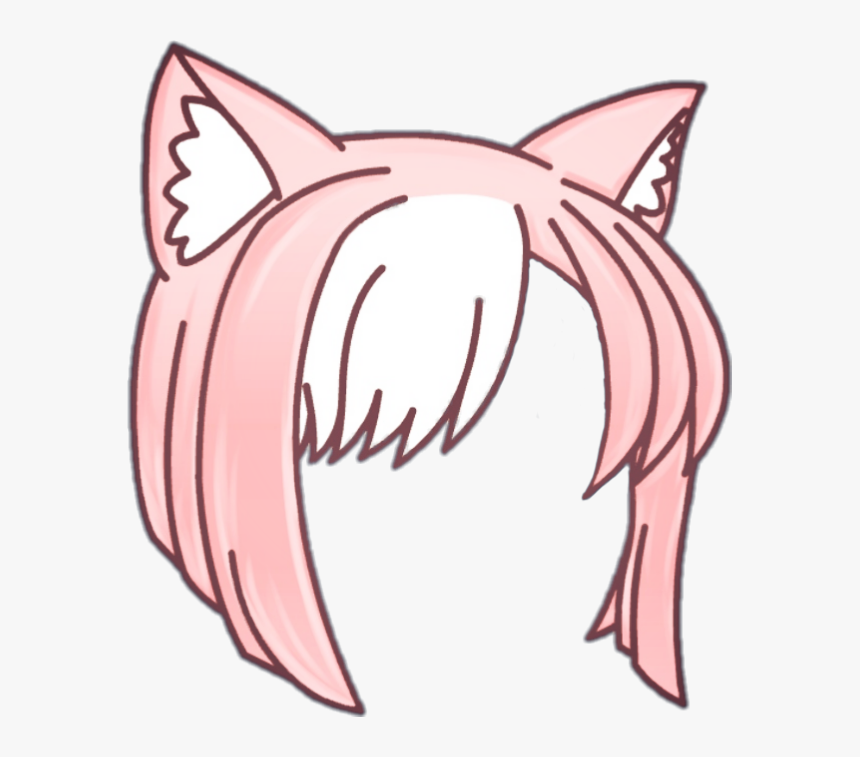 Pink Pastel Gacha Gachalife Hair Edits White Picsart Gacha Life Hair Hd Png Download Kindpng