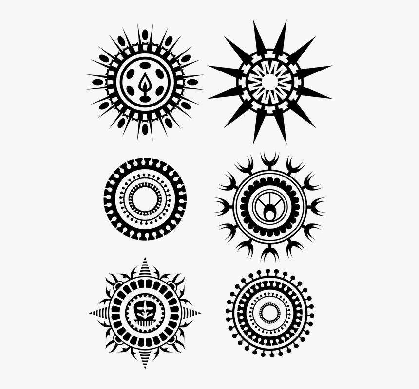 Chest Polynesian Circle Tattoo, HD Png Download, Free Download