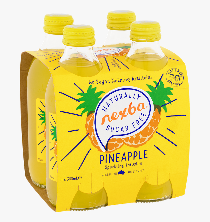 Nexba Naturally Sugar Free Pineapple Soft Drink - Nexba Pineapple, HD Png Download, Free Download