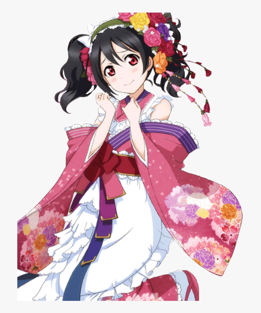 #freetoedit #animegirl #animestyle #kawaii #fotoedit - Love Live Nico Kimono, HD Png Download, Free Download