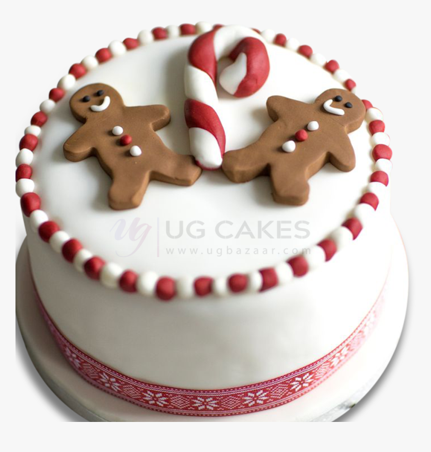 Ginger Bread Man Christmas Cake - Name Cake For Christmas, HD Png Download, Free Download