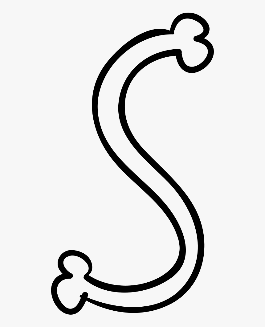 Letter S Of Bones Outlined Typography - Typography I Png, Transparent Png, Free Download