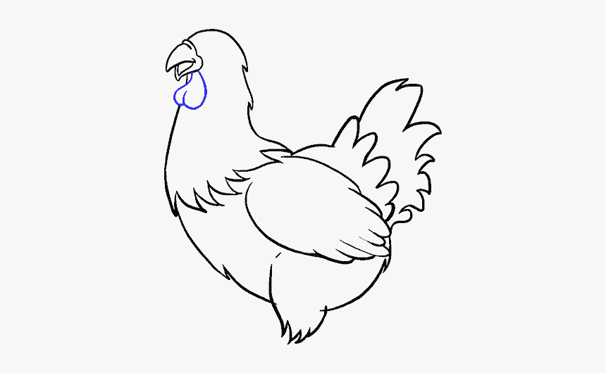 How To Draw Chicken - Chicken Drawing Easy Right, HD Png Download, Free Download