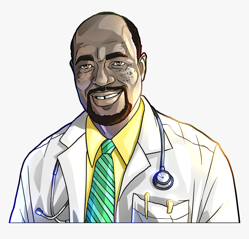 Black Doctor Png - Cartoon, Transparent Png, Free Download
