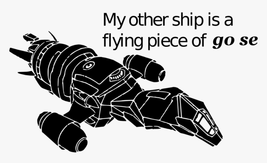 Clipart Lineart Serenity Firefly Ship - Firefly Ship Clipart, HD Png Download, Free Download