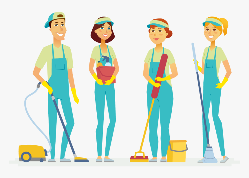 Cleaning Staff Cartoon, HD Png Download, Free Download