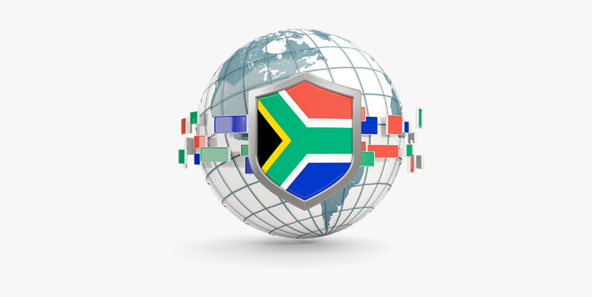Globe With Shield - South Africa Globe Png, Transparent Png, Free Download