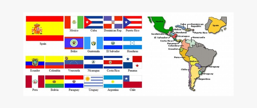 В каких странах испанский государственный. Испаноговорящие страны флаги. Страны с испанским языком на карте. Spanish speaking Countries. Spanish speaking Countries Flags.